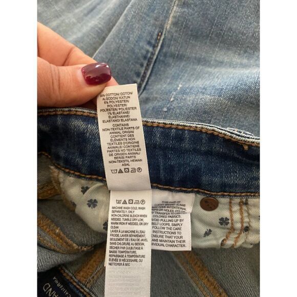 Lucky Brand Bridgette Skinny Womens mid-rise distressed frayed hem jeans sz 2/26 - Picture 8 of 11